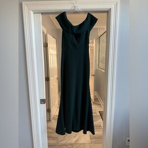 Betsy Adam Strapless Dark Green Dress